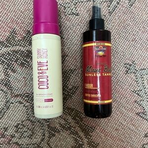 Coco & Eve Sunny Honey Bali Bronzing Foam & Maui Babe sunless tanning lotion NEW